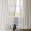 Ivory Faux Linen Sheer Curtain Panel 50" x 108"