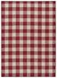 Reversible Tufted Buffalo Plaid 5' x 7' Red Synthetic Rug