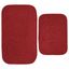 Classic Red Plush Polypropylene 2-Piece Bath Rug Set