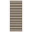 Earth Tone Striped 2' x 5' Synthetic Tufted Runner Rug