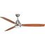 Gaze 60" Brushed Nickel Ceiling Fan with LED Light and Remote