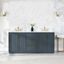 Gazsi 72" Charcoal Blue Double Vanity with White Stone Countertop