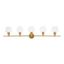 Gene 5-Light Brass and Clear Glass Wall Sconce