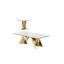 Luxurious Gold Stainless Steel and Clear Glass Coffee & End Table Set