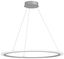 Silver Acrylic LED Pendant Light with Adjustable Height