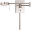 Brushed Nickel LED Swing Arm Wall Sconce with Dimmable Light