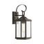 Elegant Bronze Lantern Wall Light with Clear Beveled Glass