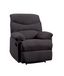 Black Microfiber Massage Recliner with Wood Frame