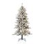 6ft Pre-Lit Flocked Slim Fir Artificial Christmas Tree with Warm White Lights