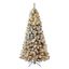 7.5ft Pre-Lit Snow Flocked Spruce Christmas Tree with Warm White Lights