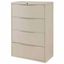 Putty 36" Steel 4-Drawer Lockable Lateral File Cabinet