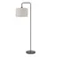 Adjustable Bronze 58" Floor Lamp with Beige Fabric Shade