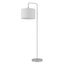 Barden 58" Silver Floor Lamp with White Fabric Shade