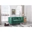 Green Velvet Tufted Loveseat with Nailhead Trim