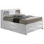 Marilla White King-Sized Captain's Bed with Bookcase and Storage Drawers