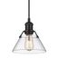 Orwell Mini Matte Black Pendant with Clear Glass Shade