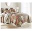 Leslie King Brown Cotton Reversible Patchwork Quilt Set