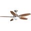 Nickel 54" Ceiling Fan with LED Light and Remote