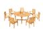 Teak 7-Piece Round Outdoor Dining Set with Stackable Chairs