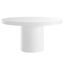 Modern 60" Round High Gloss White MDF Dining Table