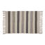 Hand-Loomed Gray Stripe Cotton Accent Rug 24"x36"