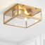 Grayson 12" Brass Gold Glass LED Flush Mount Light