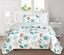 Twin Blue Microfiber Reversible Coastal Quilt Set