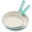 Turquoise Ceramic Nonstick 8" and 10" Frying Pan Set