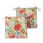 18" Breeze Floral Polyester Outdoor Chair Pads, Set of 2