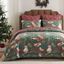 King Red Microfiber Reversible Holiday Quilt Set