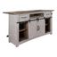 Greenview Distressed Gray Pine Wood 76" Bar Counter