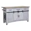 Greenview Distressed Gray Pine Wood Kitchen Island