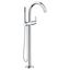 Starlight Chrome Floor Mounted Tub Filler with Hand Shower