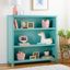 Teal Adjustable Kids' Wooden 3-Shelf Bookcase