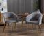 Gray Velvet Upholstered Arm Chairs with Gold Metal Legs, Set of 2