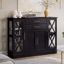 Espresso 47'' Modern Sideboard Buffet with Glass Display