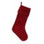 Red Quilted Velvet Christmas Stocking, 10in