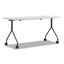 Black Rectangular Mobile Nesting Table with Lockable Casters