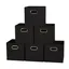 Black Collapsible Fabric Cube Storage Bins, 11" Set of 6