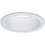 White 6-Inch Tapered Baffle Recessed Ceiling Light Trim