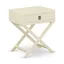 Hamilton Elegance White Rectangular Nightstand with Drawer