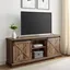 Rustic Oak 70" Farmhouse TV Console with Sliding Barn Doors