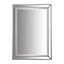 Elegant Silver Champagne Beaded Wood Frame Wall Mirror - 30" x 42"