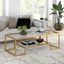 Artemis 54" Brass and Glass Contemporary Coffee Table