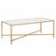 Henley Rectangular Brass Finish Coffee Table with Glass Top