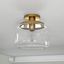 Tatum 11" Brushed Brass & Clear Glass Semi-Flush Mount Ceiling Light