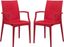 Modernist Red Weave Indoor/Outdoor Dining Chair Set of 2