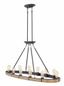 Everett Transitional Rustic Bronze 12-Light Linear Chandelier