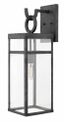 Aged Zinc 25" Tall Clear Glass Single Light Outdoor Wall Sconce