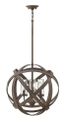 Carson Vintage Iron 3-Light Seedy Glass Globe Pendant